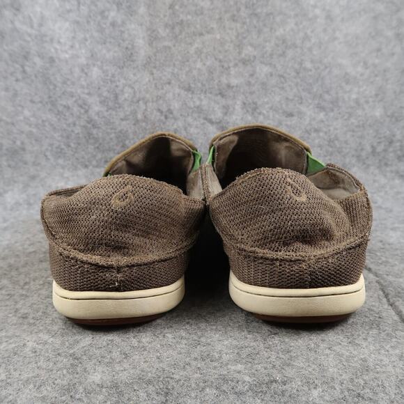 Olukai Shoes Mens 10 Slip On Casual Loafers Nohea Mesh Flats Brown Comfort Surf - Picture 5 of 12